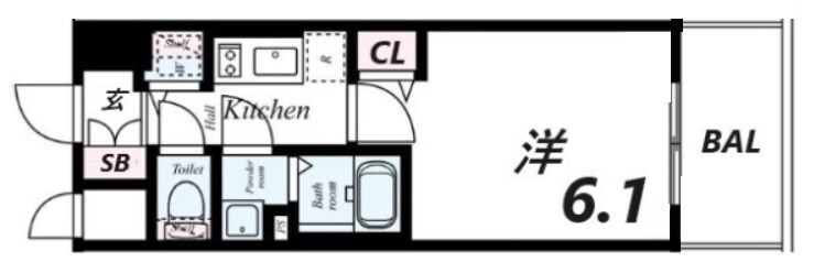 新神戸駅 徒歩1分 4階の物件間取画像