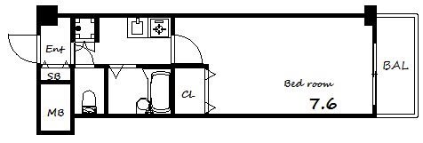 六甲道駅 徒歩6分 4階の物件間取画像