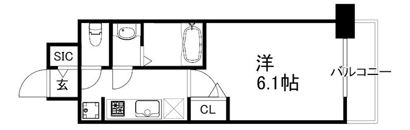 長田駅 徒歩3分 8階の物件間取画像
