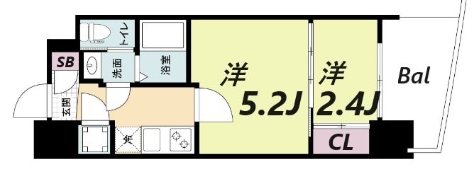 神戸駅 徒歩9分 9階の物件間取画像