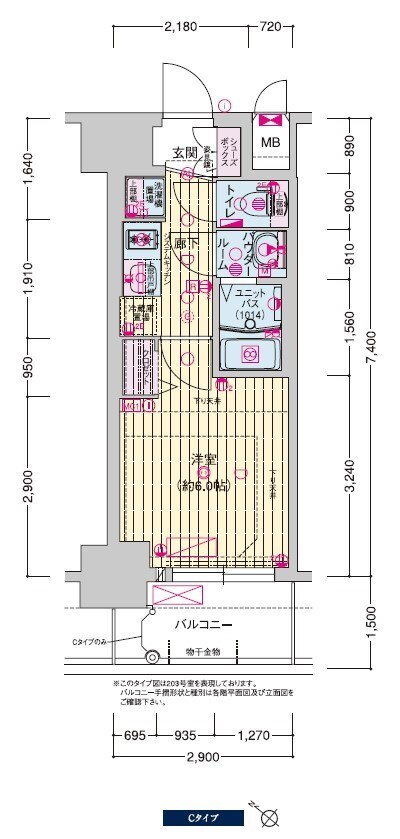 新開地駅 徒歩2分 14階の物件間取画像