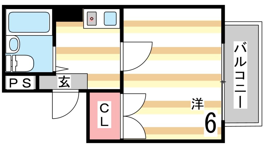 シャルマンフジ灘弐番館の物件間取画像