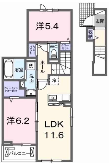 ラフィーネ有瀬の物件間取画像