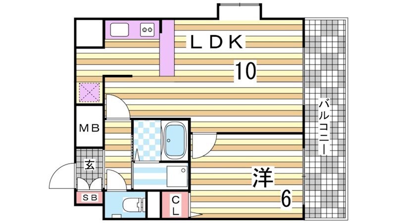 三ノ宮駅 徒歩9分 7階の物件間取画像