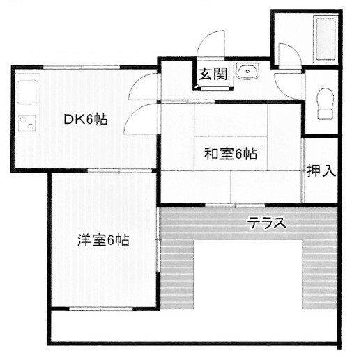 旭ヶ丘伸和ハイツの物件間取画像