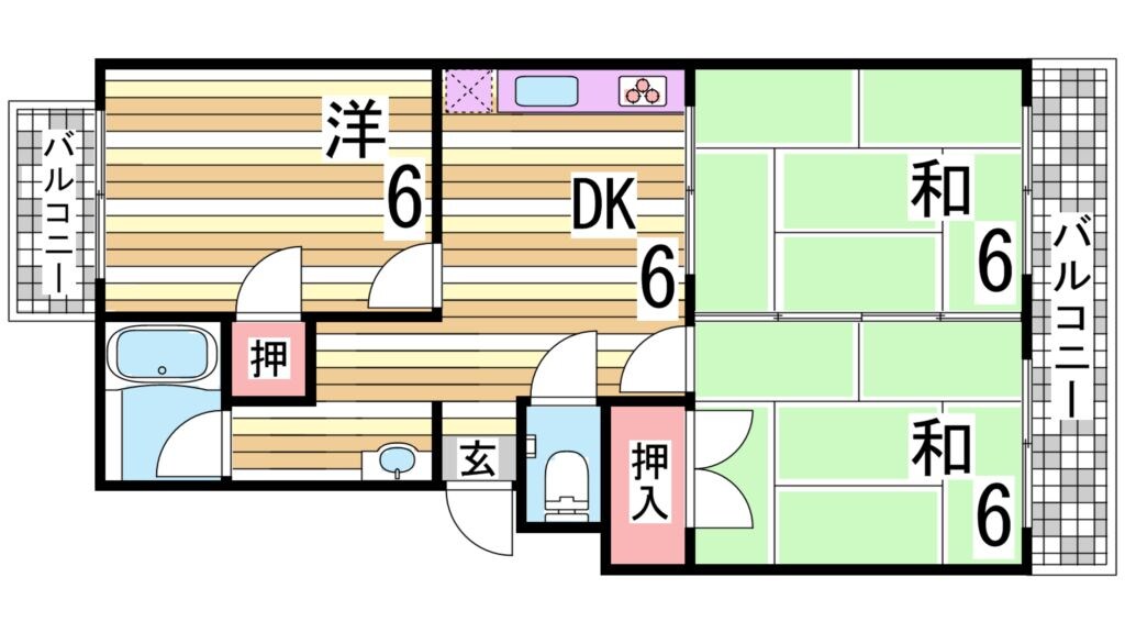 グリーンヴィラ辰伊の物件間取画像