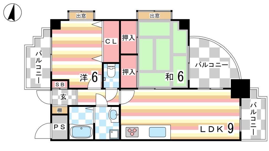 六甲駅 徒歩9分 2階の物件間取画像