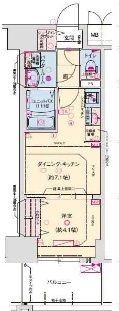 高速神戸駅 徒歩1分 5階の物件間取画像