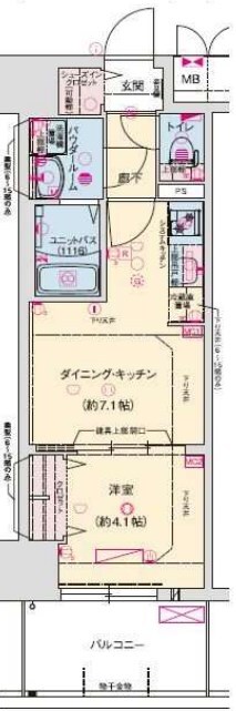 高速神戸駅 徒歩1分 6階の物件間取画像