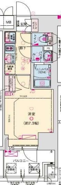 高速神戸駅 徒歩1分 7階の物件間取画像