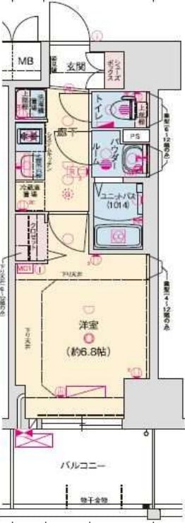 高速神戸駅 徒歩1分 6階の物件間取画像