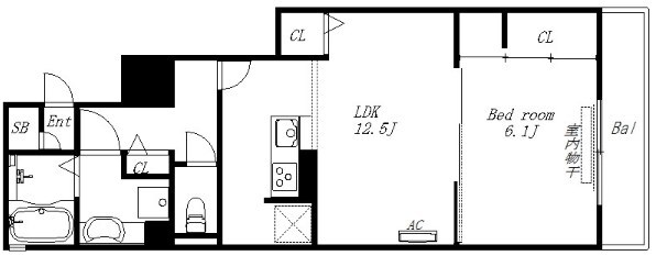 グレイスコート住吉本町の物件間取画像