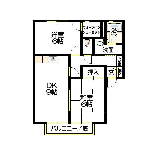 サンビレッジ吉川Ｅの物件間取画像