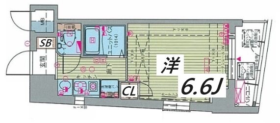 エステムコート神戸ハーバーランド前IIの物件間取画像