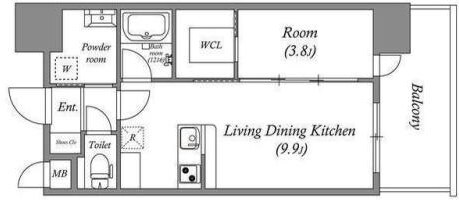 GENOVIA神戸新開地駅前の物件間取画像