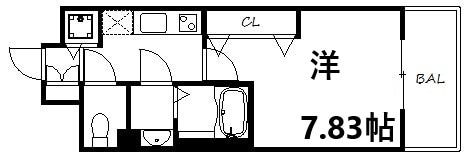 青木駅 徒歩1分 5階の物件間取画像