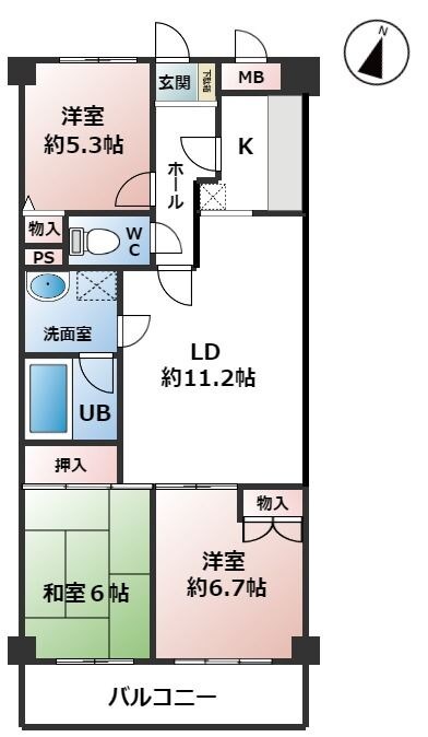 ビバリーハウス青谷壱番館の物件間取画像