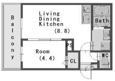 グランユイナス塩屋の物件間取画像