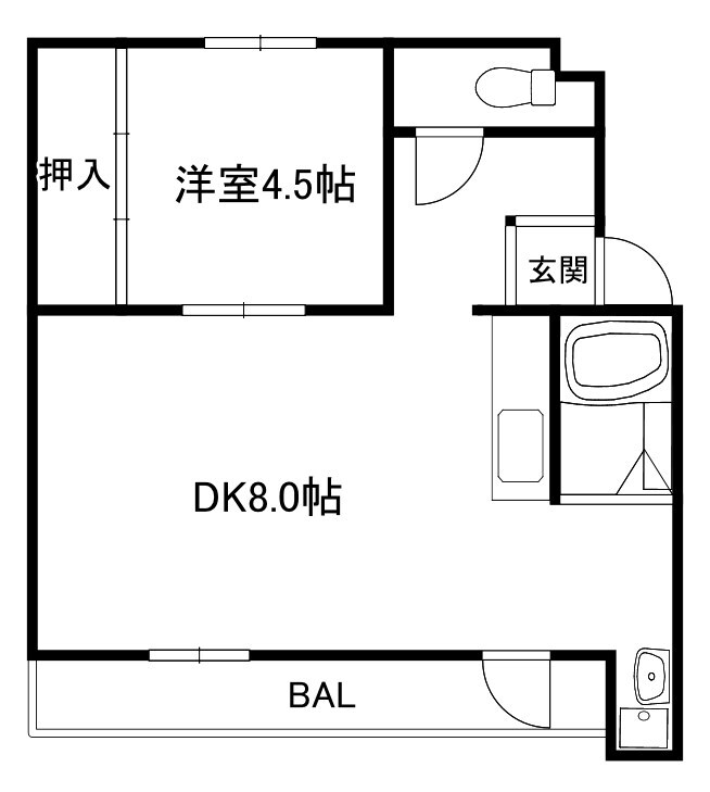 山の街駅 徒歩10分 4階の物件間取画像