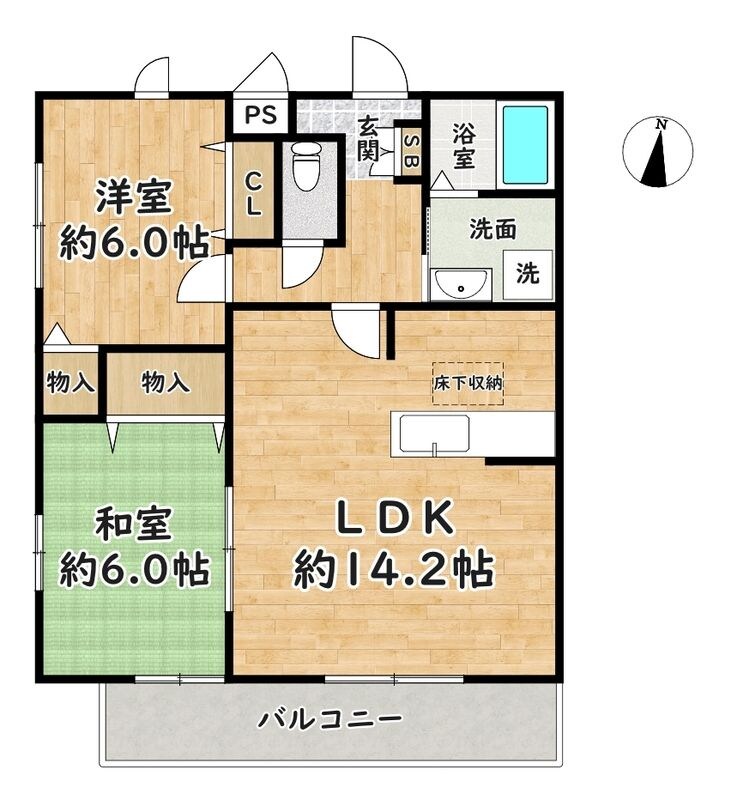 香櫨園駅 徒歩8分 1階の物件間取画像