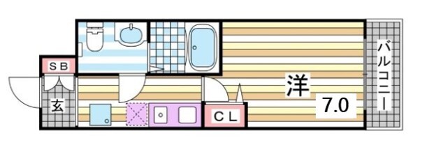 高速神戸駅 徒歩1分 12階の物件間取画像