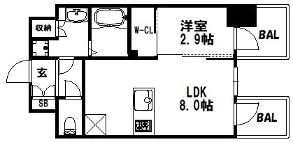 三ノ宮駅 徒歩7分 4階の物件間取画像