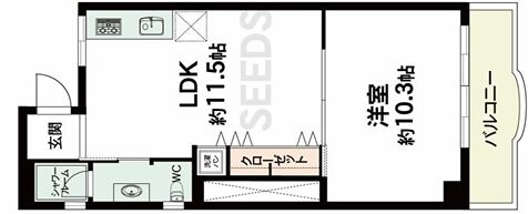 高速神戸駅 徒歩3分 3階の物件間取画像