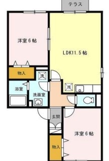 ラフィーネ二ッ屋の物件間取画像