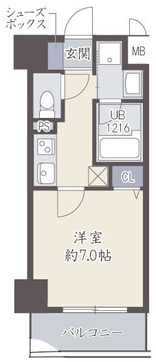 板宿駅 徒歩3分 7階の物件間取画像