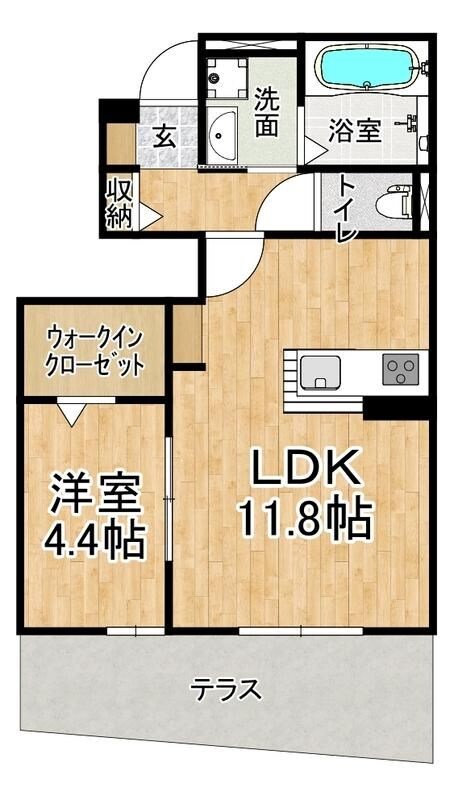 大久保駅 徒歩15分 1階の物件間取画像