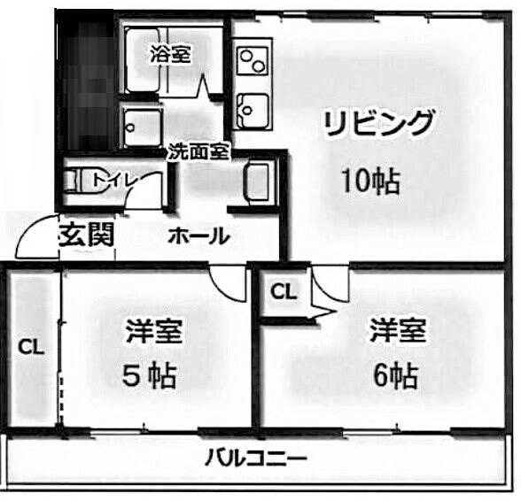 高津橋農住団地E棟の物件間取画像