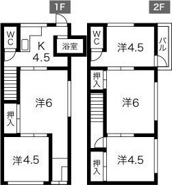 六甲駅 徒歩15分 1-2階の物件間取画像