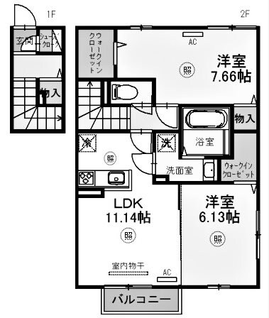 ウイングヒル西明石　ノーサイドの物件間取画像