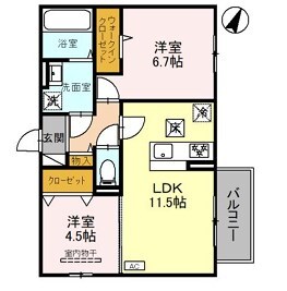 新長田駅 徒歩9分 1階の物件間取画像