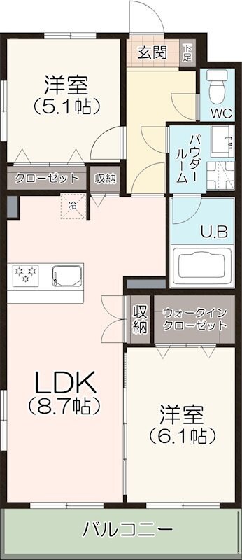 住吉駅 徒歩7分 2階の物件間取画像