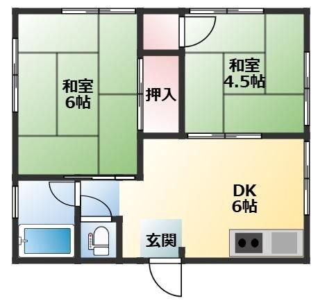 六甲駅 徒歩14分 1階の物件間取画像