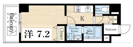 香櫨園駅 徒歩7分 4階の物件間取画像