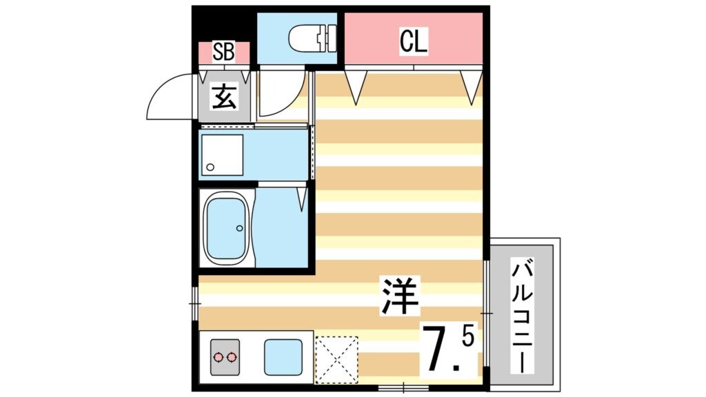 シャーメゾン湊川の物件間取画像