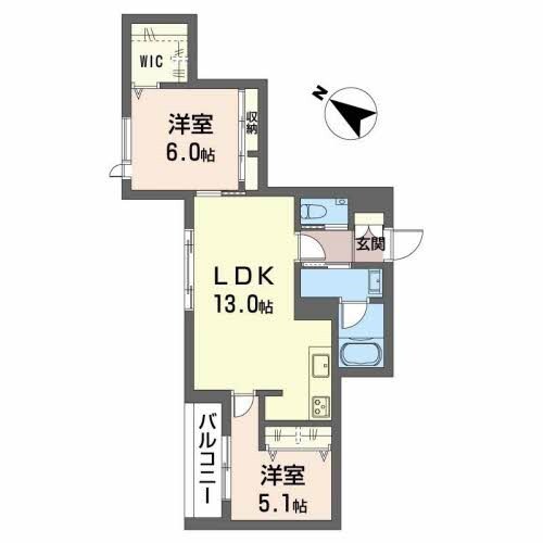 六甲駅 徒歩7分 3階の物件間取画像