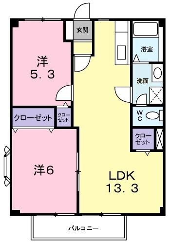 西明石駅 徒歩10分 2階の物件間取画像