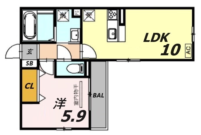 元町駅 徒歩5分 1階の物件間取画像