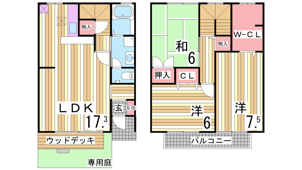 谷上駅 徒歩8分 1-2階の物件間取画像