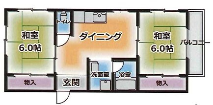 鈴蘭台駅 徒歩4分 2階の物件間取画像