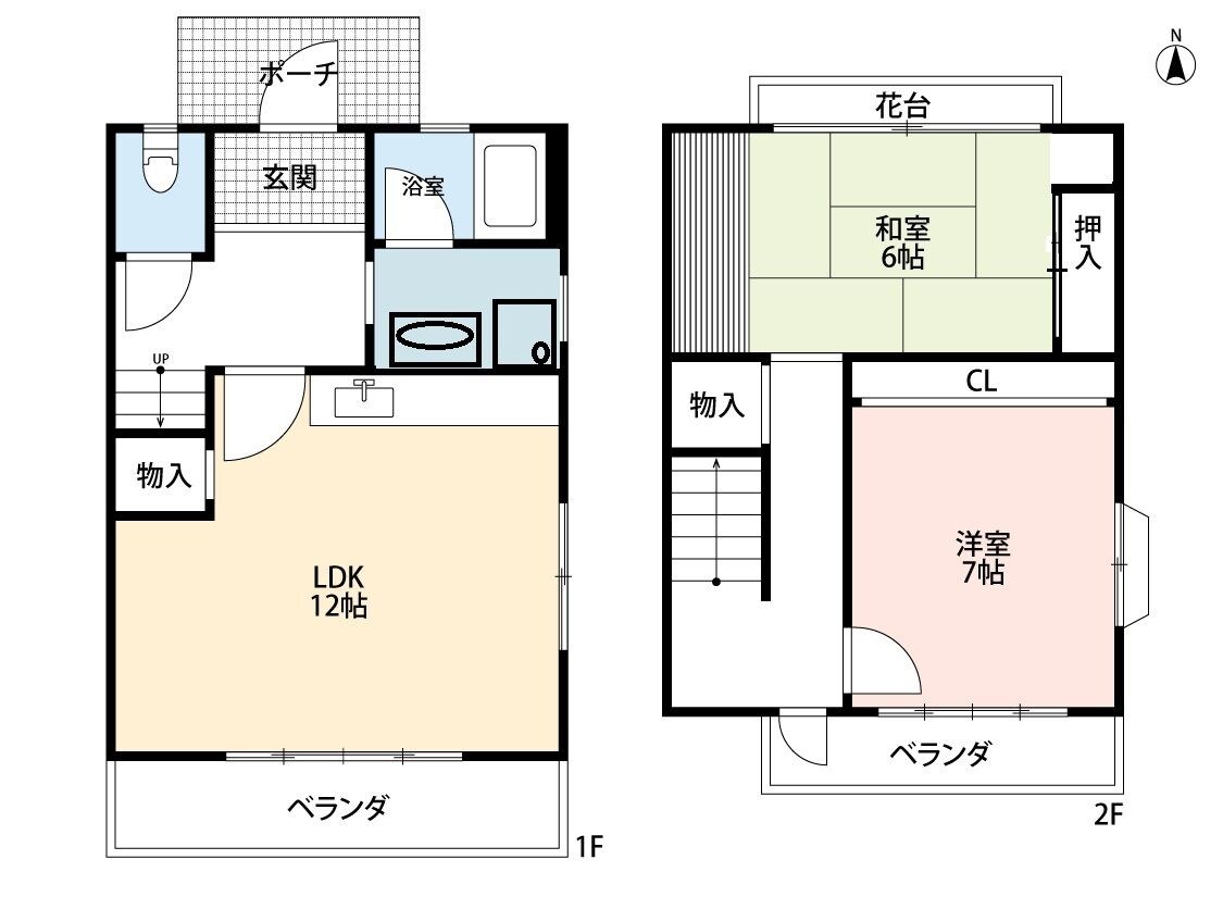 打出駅 徒歩10分 1-2階の物件間取画像