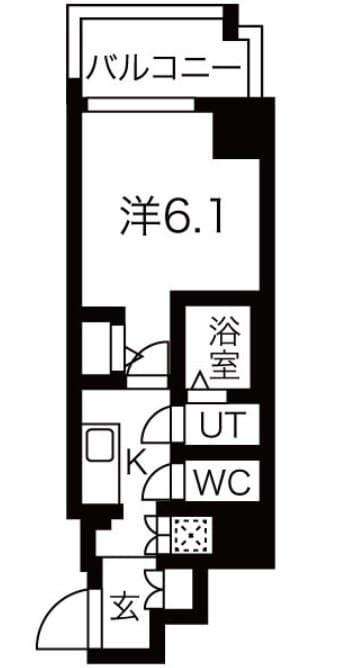 兵庫駅 徒歩8分 14階の物件間取画像