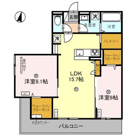 芦屋川駅 徒歩10分 3階の物件間取画像