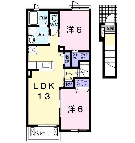 西明石駅 徒歩20分 2階の物件間取画像