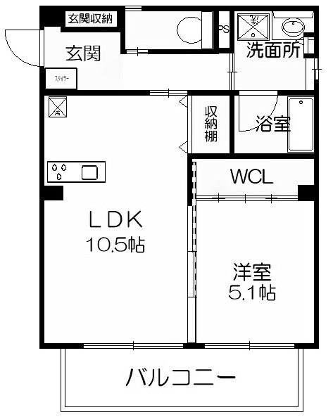 A-CUBE　HONMACHIの物件間取画像