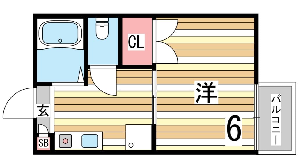 住吉西尾ハイツの物件間取画像