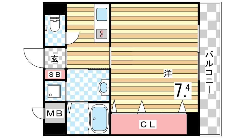 板宿駅 徒歩3分 4階の物件間取画像